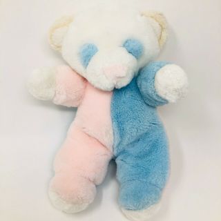 Vintage Jc Penney Baby Blue And Pink Teddy Bear Plush Stuffed Scarborough Korea