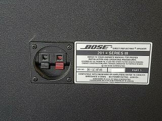 Pair (2) Vintage 1991 Bose 201 Series III Direct/Reflecting Speakers Black 3