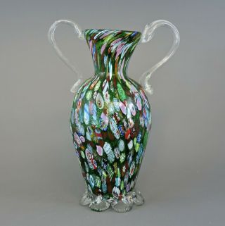 Vintage Murano Millefiori Colourful Glass Vase