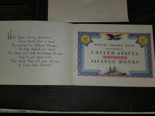 WWII US Homefront Victory Christmas Card with Savings Bond Book Attached 3