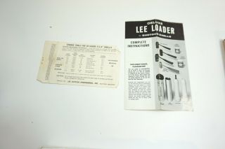 LEE LOADER 20 GAUGE LOADING SYSTEM VINTAGE 1970 ' S COMPLETE SET USA 6