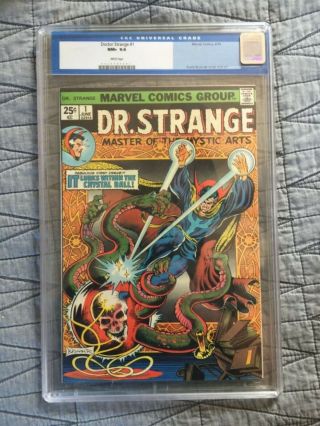 Rare 1974 Bronze Age Doctor Strange 1 Cgc 9.  6 White Pages Unpressed Old Label