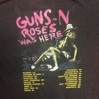 Vintage Guns N Roses Banned Concert Tee Rare 6