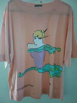 Vintage Peter Max Shirt Rare 1987 Signature Series T - Shirt Warhol Museum Tee