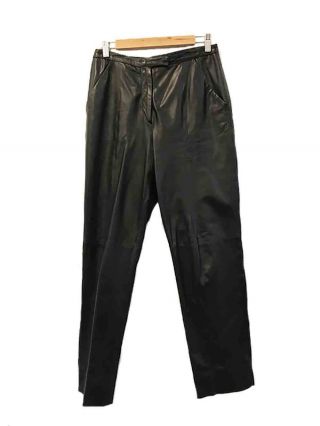 Designer Giorgio Armani Vtg Size 42 It (10 Au) Black Leather Women 