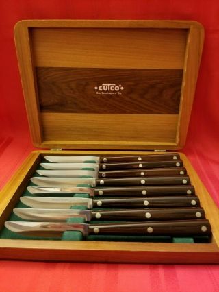Vintage Cutco 1st Gen 47 Steak Table Knife 8pc Set In Orig Box