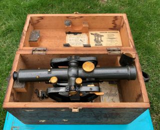 Vintage Dietzgen 6300 Series Transit Survey Equip in Wood Box 2