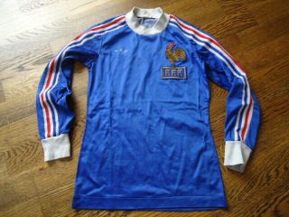 France 1978 Adidas Home Shirt Child Size Rare Old Vintage Trefoil L/s