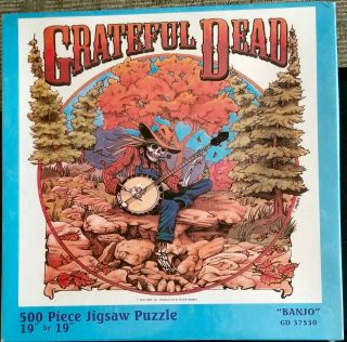 Vintage Grateful Dead " Banjo " 500 Pc Jigsaw Puzzle.  Sunsout Gd 37530,  1997.  Nib