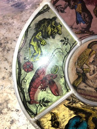 Vintage Alice in Wonderland Glassmasters Stained Glass Suncatcher Lewis Carrol 2