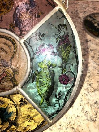 Vintage Alice in Wonderland Glassmasters Stained Glass Suncatcher Lewis Carrol 5