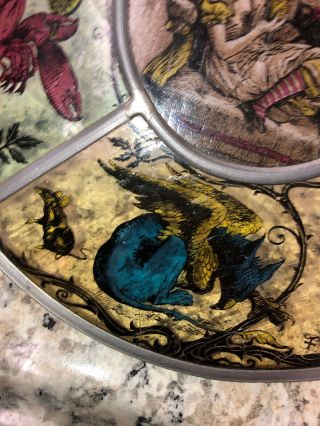 Vintage Alice in Wonderland Glassmasters Stained Glass Suncatcher Lewis Carrol 7