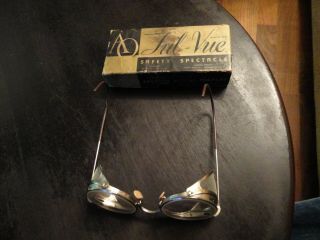 Vintage Ao Ful - Vue Safety Spectacles With Side Shields Clear Glass Box