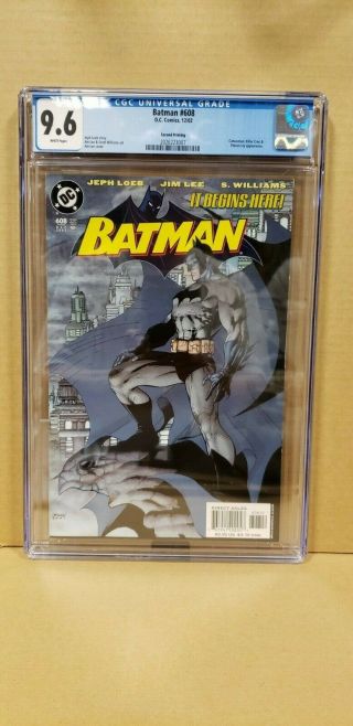 Batman 608 2nd Print Cgc 9.  6 Batman Hush Series,  Jim Lee Art,  Rare Cover Art 02