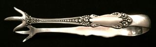 Sterling Silver Flatware - Reed And Barton La Marquise Large Sugar Tongs