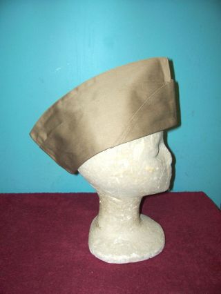 Orig.  Ww Ii Khaki Army Garrison Hat Size 7 1/4 Unissued
