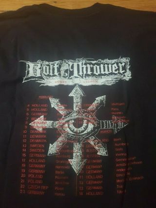 Bolt Thrower Shirt 1993 Band XL Tour OG,  rare Vintage Death Black Metal Carcass 5