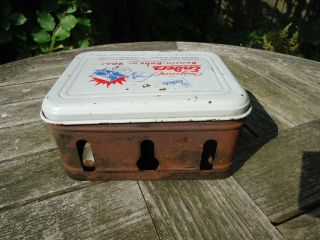 Vintage made in Germany Enders Benzin - Baby no.  9063 Gasoline stove in tin carrier 2