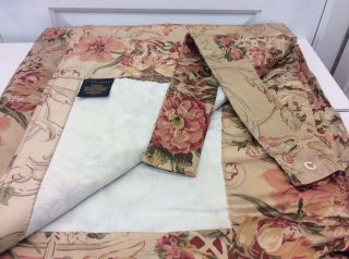 Rare One Pair Ralph Lauren Home Guinevere Lined Curtain Panels Made In Usa