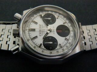 Vtge Rare Citizen Bullhead Octagon Panda Automatic Chronograph.