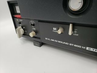 Vintage Elmo ST - 600 M 2 - Track 8 SOUND Movie Reel Projector 8mm Orig.  Box 4
