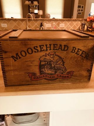 Vintage Moosehead Beer Wooden Crate