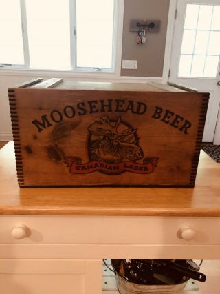 Vintage Moosehead Beer Wooden Crate 2