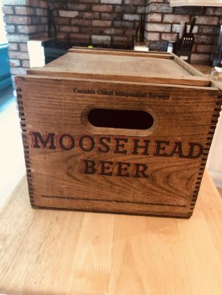 Vintage Moosehead Beer Wooden Crate 3