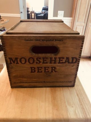 Vintage Moosehead Beer Wooden Crate 5