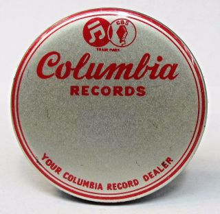Vintage Columbia Records Small Advertising Celluloid Record Cleaner Brush