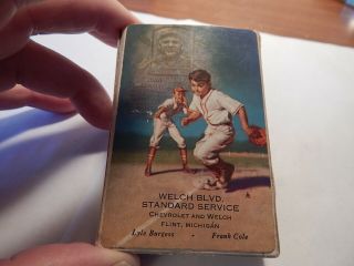 Vtg 1950s Deck Playing Cards Baseball John J Mcgraw Brown Bigelow Flint Michigan