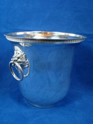 Vintage St Hilaire Veuve Clicquot French Champagne Bucket Silverplate Signed Dom