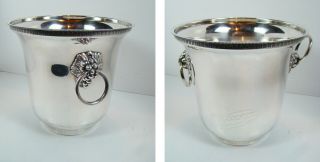 Vintage St Hilaire Veuve Clicquot French Champagne Bucket Silverplate Signed DOM 6