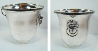 Vintage St Hilaire Veuve Clicquot French Champagne Bucket Silverplate Signed DOM 7