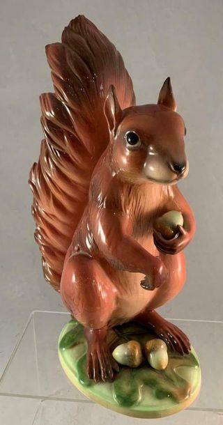 Vtg 1940s Ball Brothers California Squirrel With Acorn Nut Art Ware Great Cond