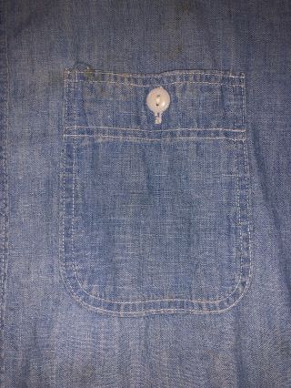 WW2 US Chambray Vintage Shirt 1940s Era Denim US Navy 2