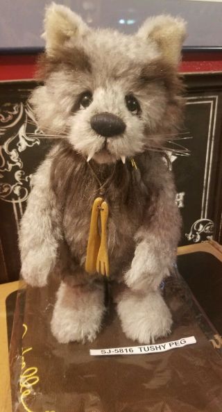 Bnwt Charlie Bears Isabelle Lee Htf Rare Tushy Peg For My Schnauzer Baby Sophie