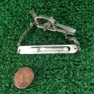 Vintage Victor Miniature Bear Trap Tie Clip 2.  5 " Unusual From Estate
