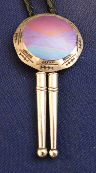 Artisan Sterling Niobium Handmade Vintage Bolo Tie