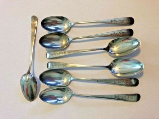 7 Sterling Silver Tespoons G.  W.  Fairchild & Sons