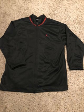 Men’s Vintage Nike Air Jordan Flight Jumpman X 10 Black Red Warmup Suit XL 2