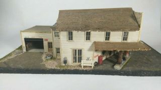 Vintage Ho Scale Train Building Detailed Country House Factory Model Hotel.
