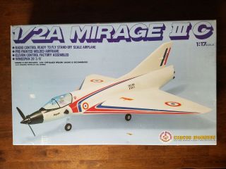 Rare Vintage Circus Hobbies 1/2a Mirage Iii C Arf Model Airplane Kit