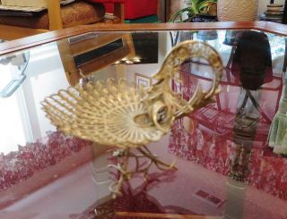 Finely Crafted Silver Peacock? Small Dish From Spain? 1900 - 1940,  USA Ship 5