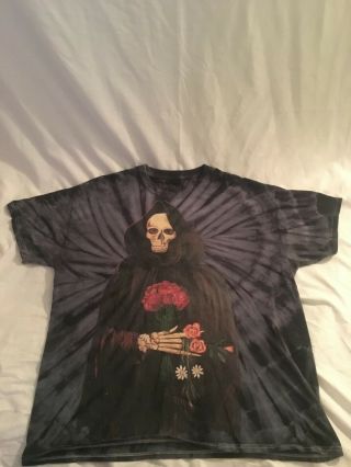 Kanye West Yeezus Tour 2013 Grim Reaper Tye Dye Wes Lang T Shirt