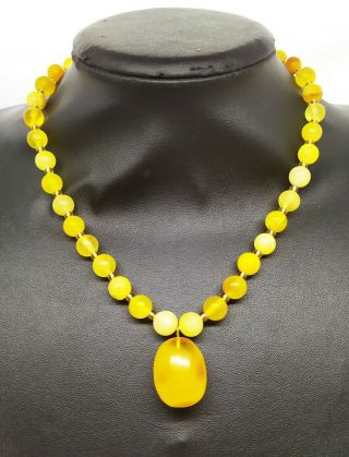 Antique natural amber Necklace 26.  37g 2