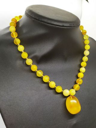 Antique natural amber Necklace 26.  37g 4