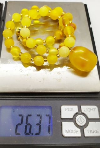 Antique natural amber Necklace 26.  37g 5