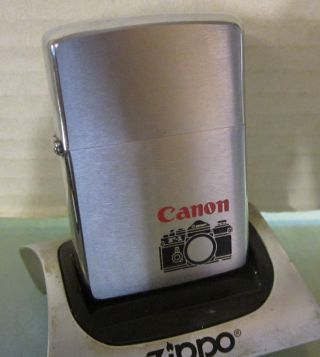 Vintage 1978 Canon Camera Zippo Lighter With Box & Insert 3