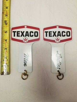 Vintage Texaco Bathroom Key Rings.